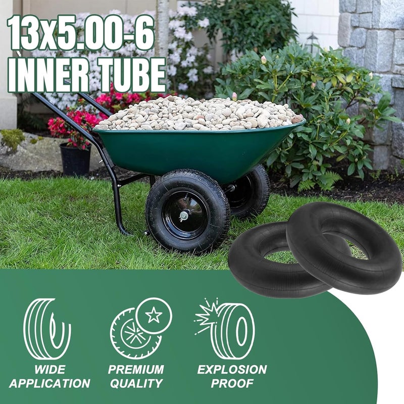 NIGOOLATA 13x5.00-6 Inner Tubes with Straight Valve Stem(2 Pack) - Heavy Duty 5.00-6 Replacement Tire Tubes for Razor Dirt Quad, Lawn Mowers, ATVs, Dirt Bikes - Image 4